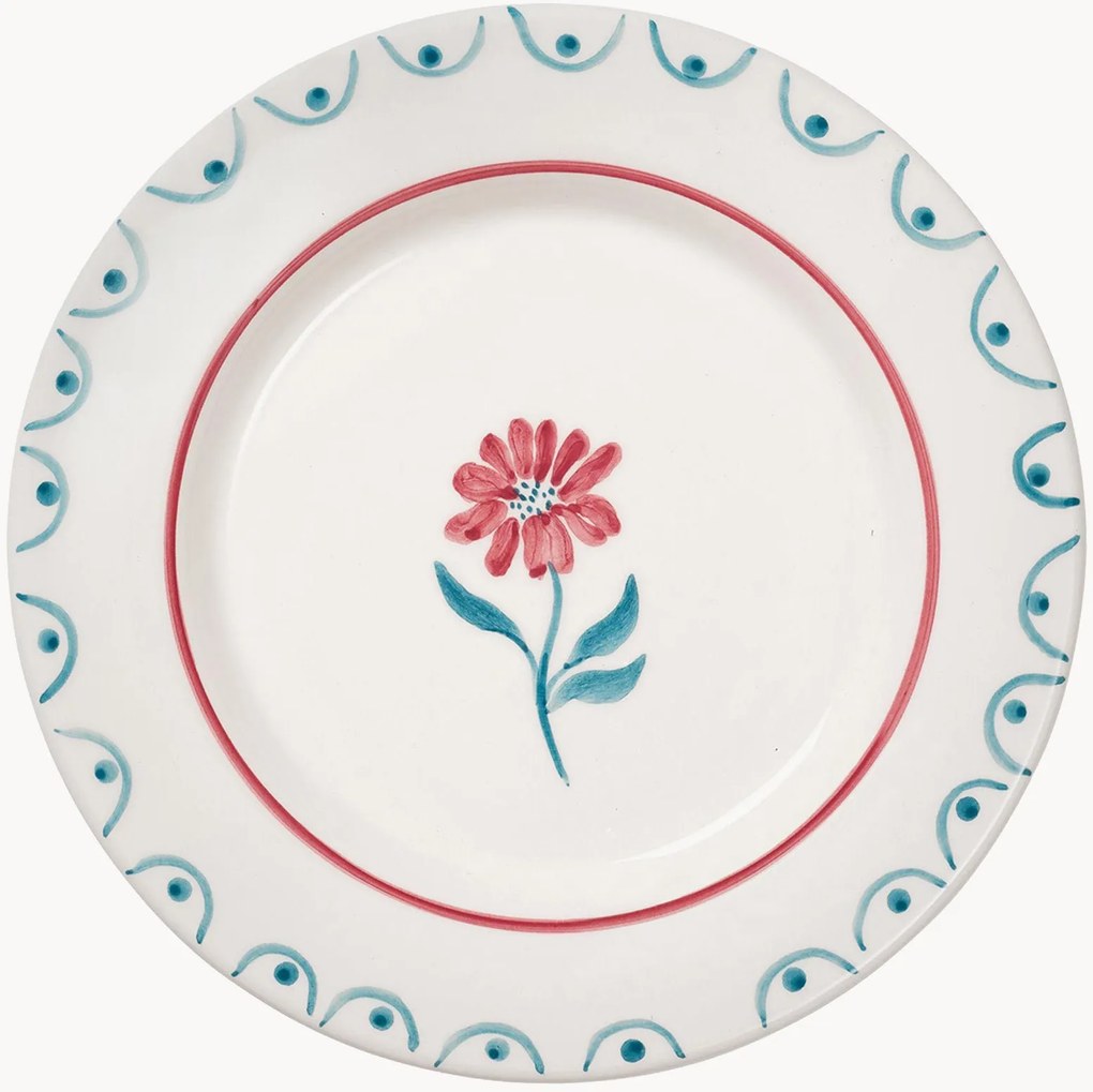 Piatto da insalata dipinto a mano Cottage Flower