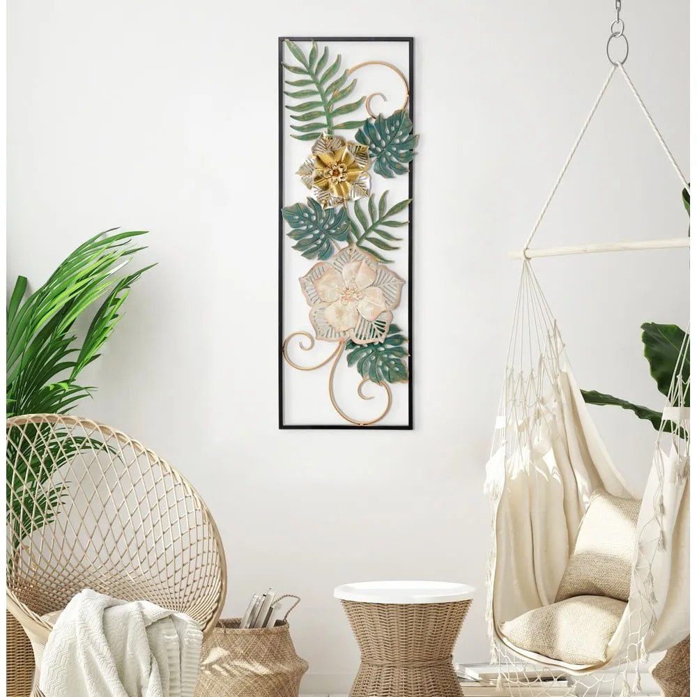 Decorazione da appendere in metallo con motivo floreale Mauro Ferretti -A-, 31 x 90 cm Campur - Mauro Ferretti