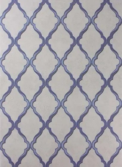 Matthew Williamson Carta da parati Jali Trellis - Blue/ Stone
