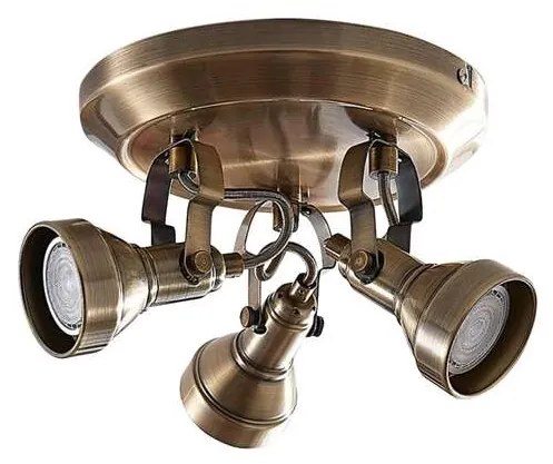 Lindby - Perseas 3 Round Plafoniera Antique Brass Lindby