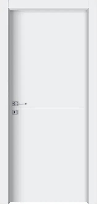 Porta interna a battente Frost in legno di abete colore bianco, L 70 x H 210 cm, apertura reversibile