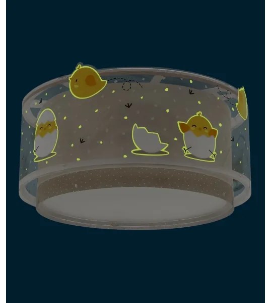 Dalber 76876 - Plafoniera per bambini BABY CHICK 2xE27/15W/230V