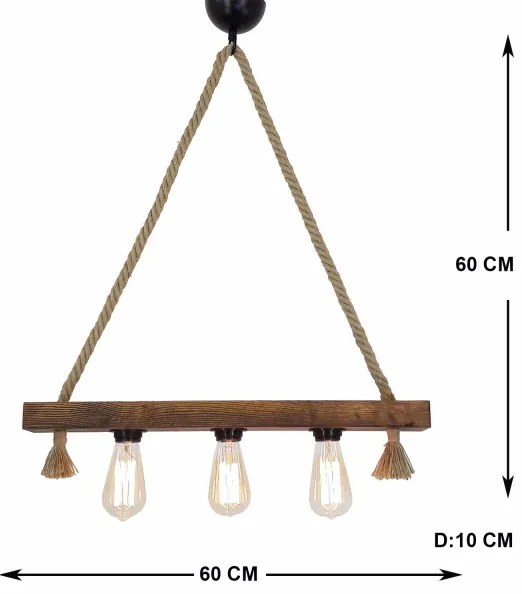 Lampadario su filo KUTUK 3xE27/40W/230V