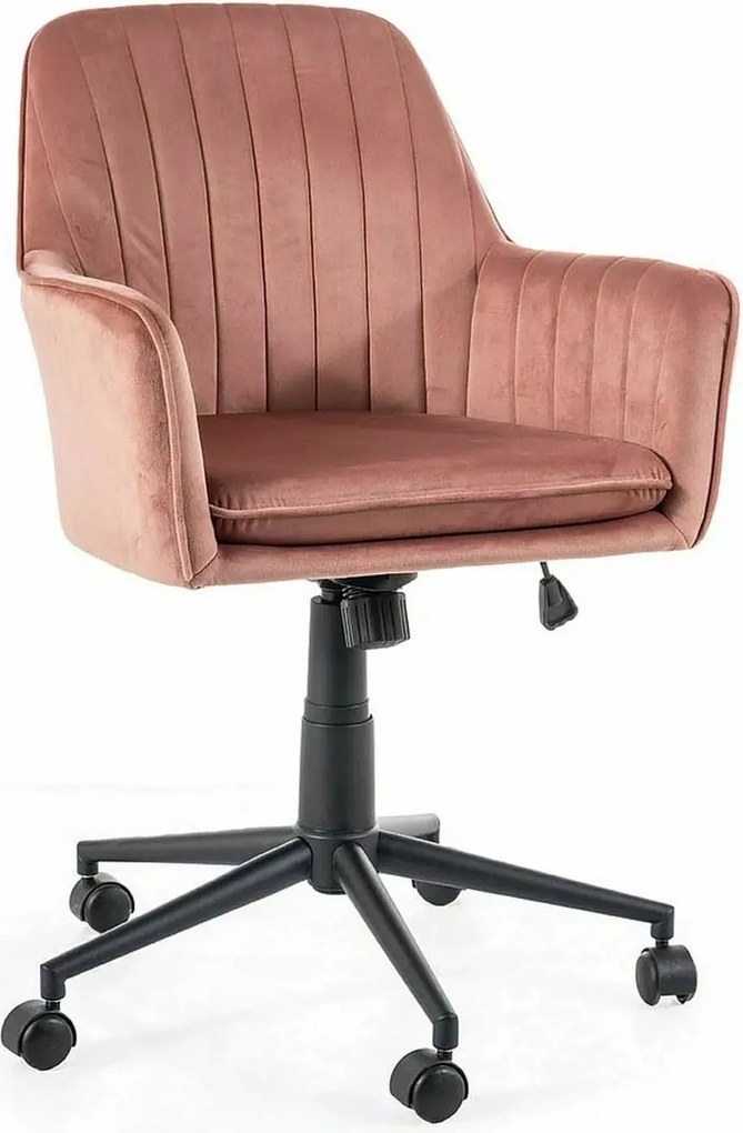 Sedia da ufficio Q-886 Velvet rosa antico – 58x44x83 cm