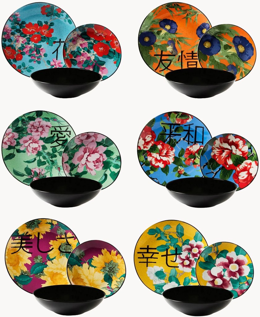 Servizio di piatti Furisode, 6 persone, set da 18