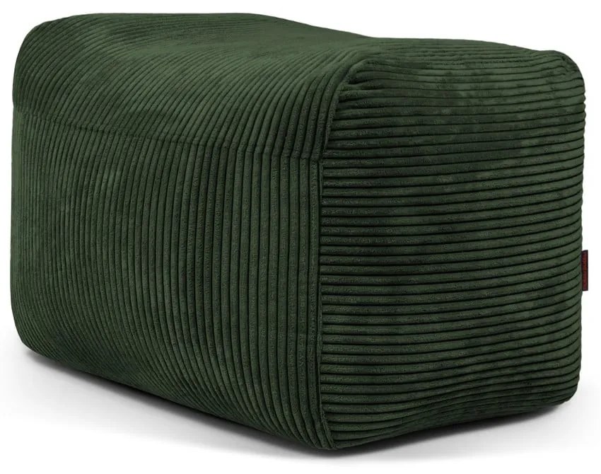 Puof a sacco verde con rivestimento in velluto a coste Plus 70 Lounge – SLOWDOWN