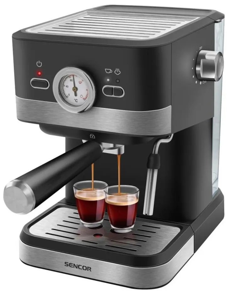 Sencor macchina espresso leva 1050W/230V nero/cromo opaco