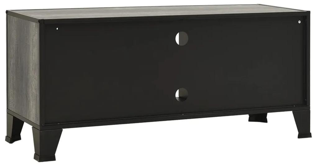 Mobile porta tv grigio 105x36x47 cm in metallo e mdf