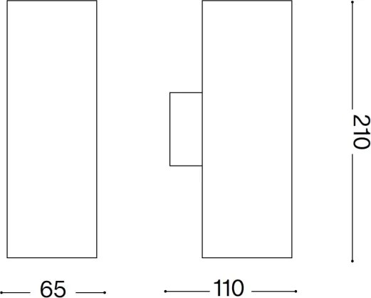 Ideal Lux - Applique da esterno GUN 1xGU10/35W/230V 21 cm IP44 marrone