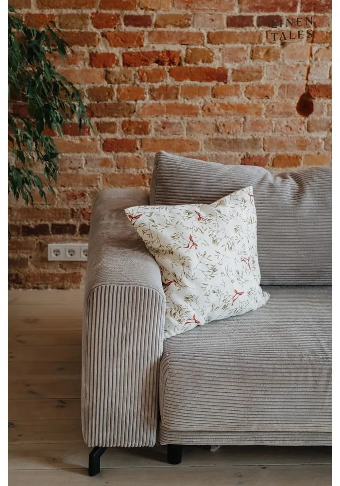 Federa con motivo natalizio 40x40 cm Mistletoe - Linen Tales