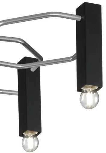 Plafoniera 9 luci - Raster - Metal Lux Nichel opaco Nero verniciato