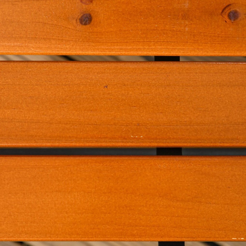 Panchina da Giardino 2 Posti con Braccioli 120x64x79 cm in Alluminio e Legno Teak...