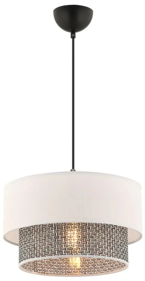Lampadario a cavo ECHO 1xE27/60W/230V crema/grigio