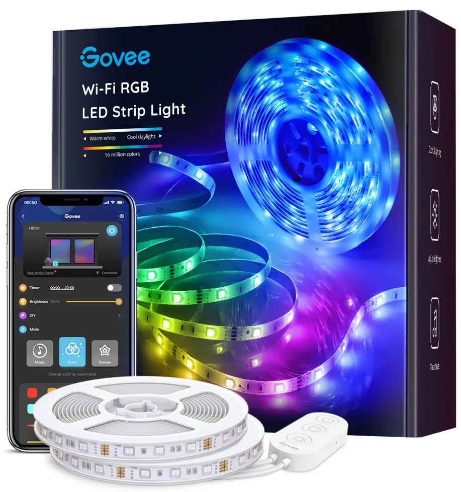 Govee - Striscia LED RGB dimmerabile SMART LED/36W/24V 10m Wi-Fi