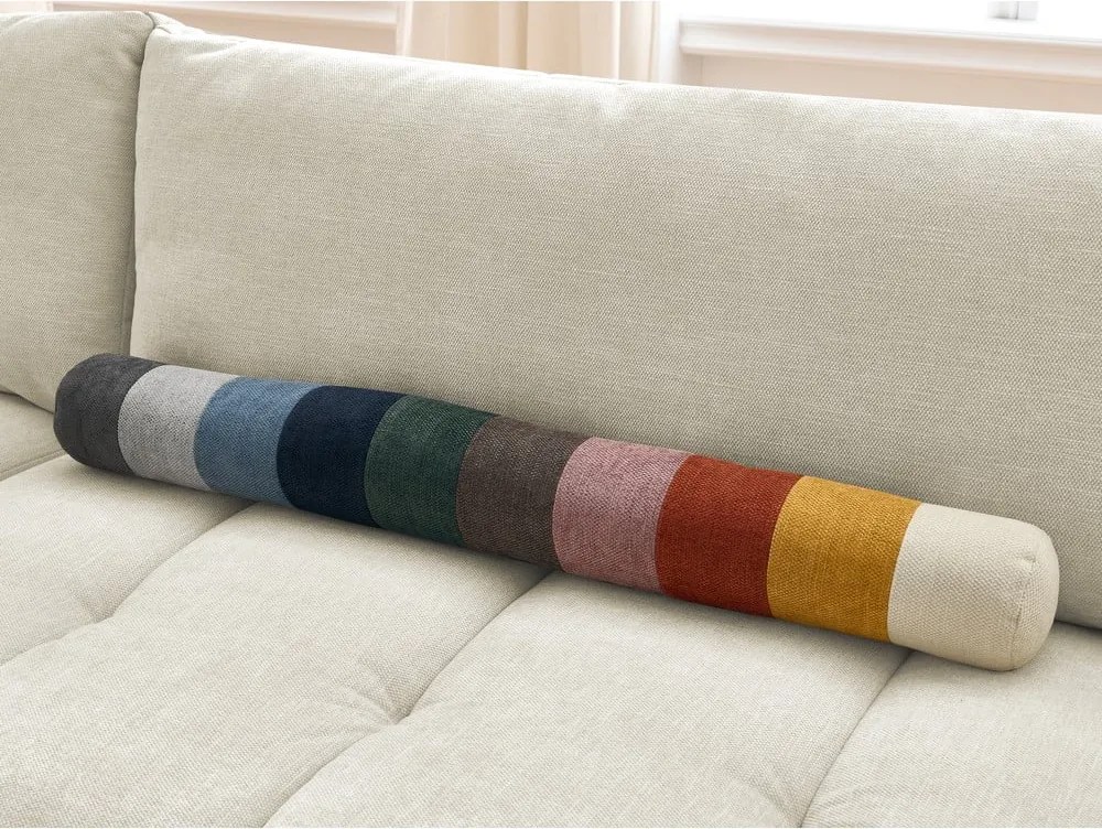 Divano angolare beige allungabile e con contenitore (penisola a sinistra/a L) Fuji – Bobochic Paris