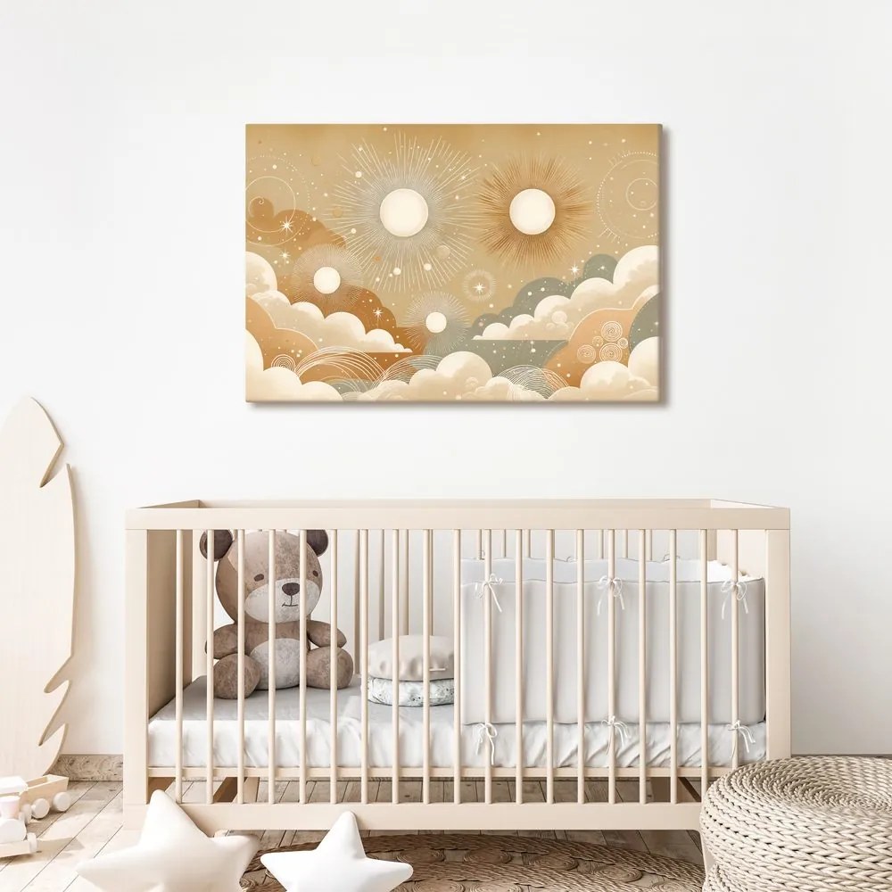 Quadro su tela – Danza celeste di soli e stelle