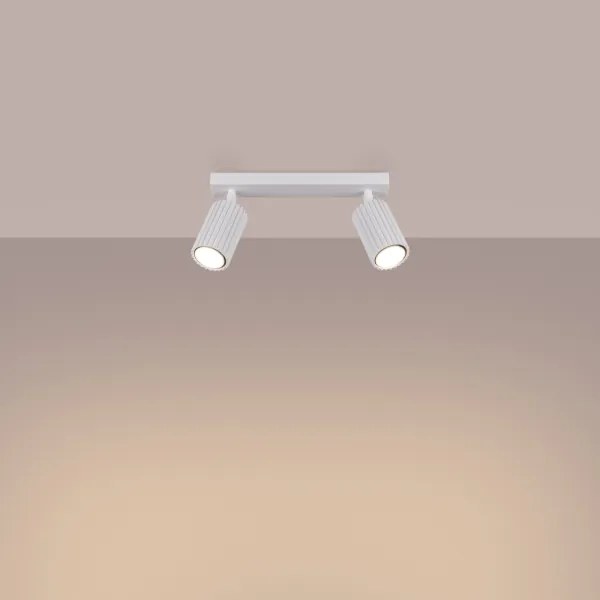 Sollux SL.1542 - Faretto KARBON 2xGU10/10W/230V bianco