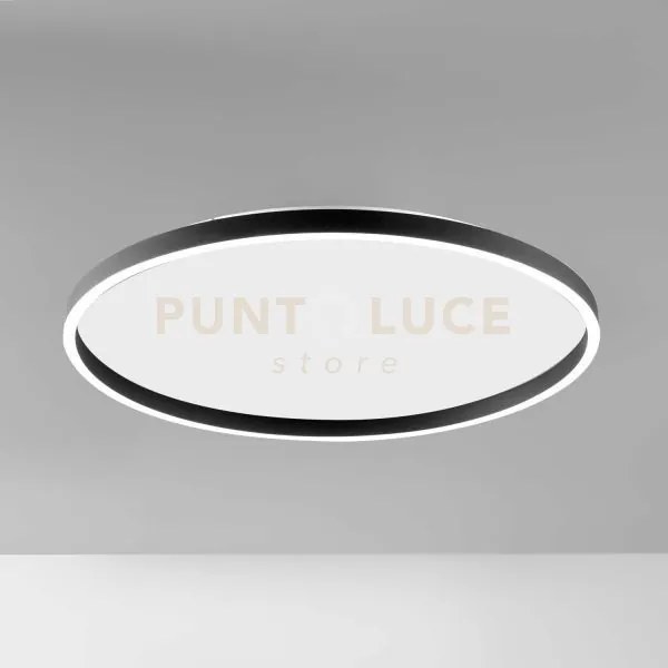 Aela p/g - plafoniera led in alluminio nero 3000k-4000k 3800-390lm ...