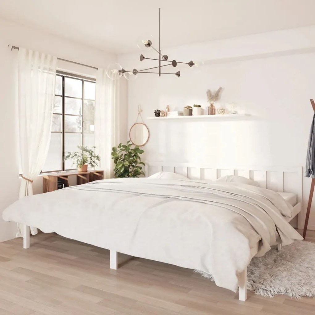 Giroletto Bianco İn Legno Massello 180x200 Cm Super King /