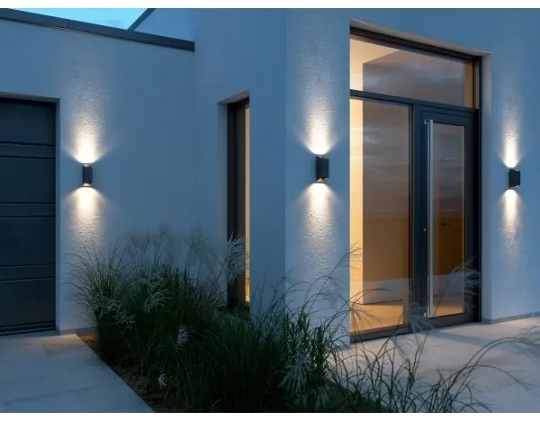 Nordlux - Applique da esterno NICO 2xGU10/35W/230V IP54 nero