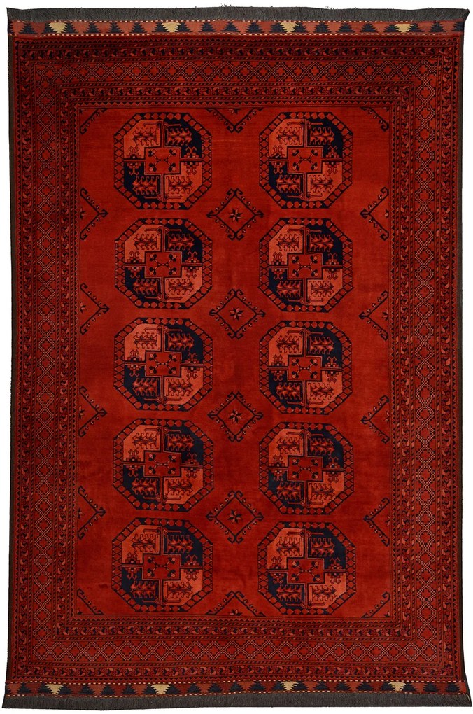 Afghan Tappeto orientale 200x290 Rosso (Afghanistan) Annodato A Mano