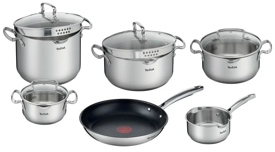Set di pentole in acciaio inox 10 pezzi Duetto+ - Tefal