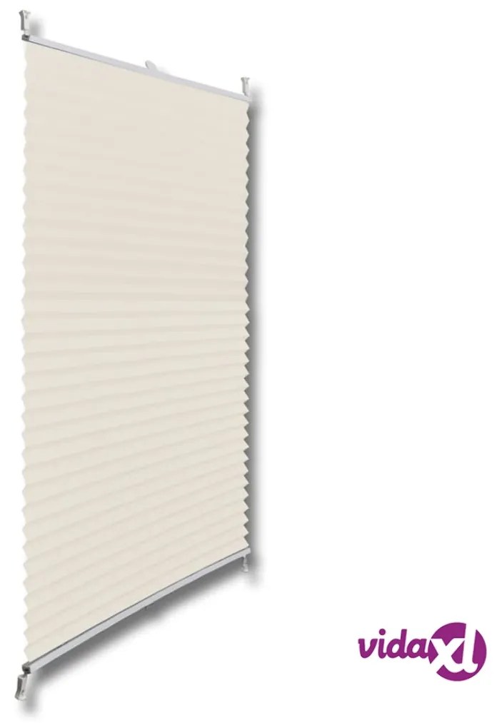 vidaXL Tenda plissè 50x100cm Crema