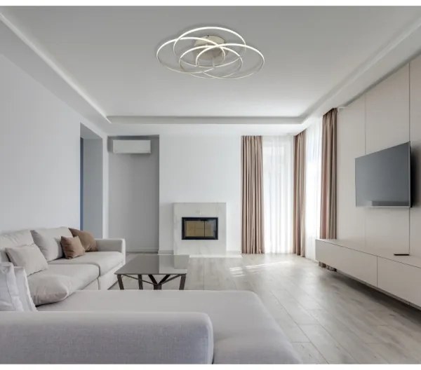 Globo 67355-55N -Plafoniera LED KOMBOS LED/55W/230V diametro 51,5 cm cromo opaco