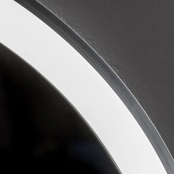 Brilagi-LED dimmerabile, specchio riscaldato con retroilluminazione, profilo in alluminio ALU PRO, LED 18W/230V, Ø 60 cm, IP44, finitura cromo satinato