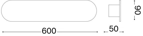 Ideal Lux - Applique a LED ECHO LED/30W/230V 60 cm CRI 90 nero