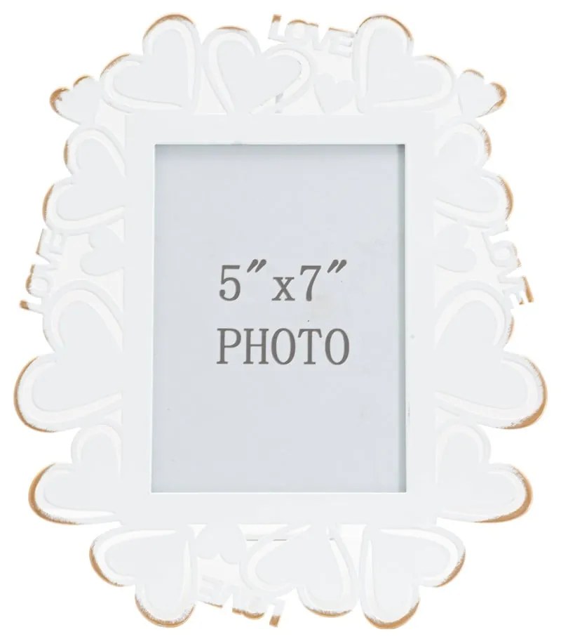 Portafoto in metallo bianco, 25 x 27,7 cm - Mauro Ferretti