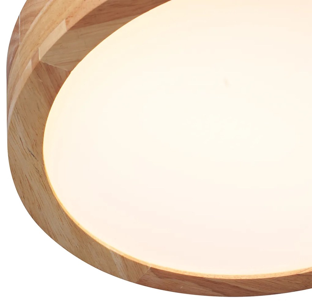 Plafoniera scandinava in legno 30 cm con LED dimmerabile - Pecker