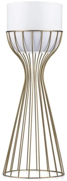 Vaso da fiori in metallo LOFT 56x20 cm oro/bianco