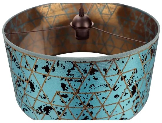 Lampadario su corda REZO 1xE27/60W/230V turchese