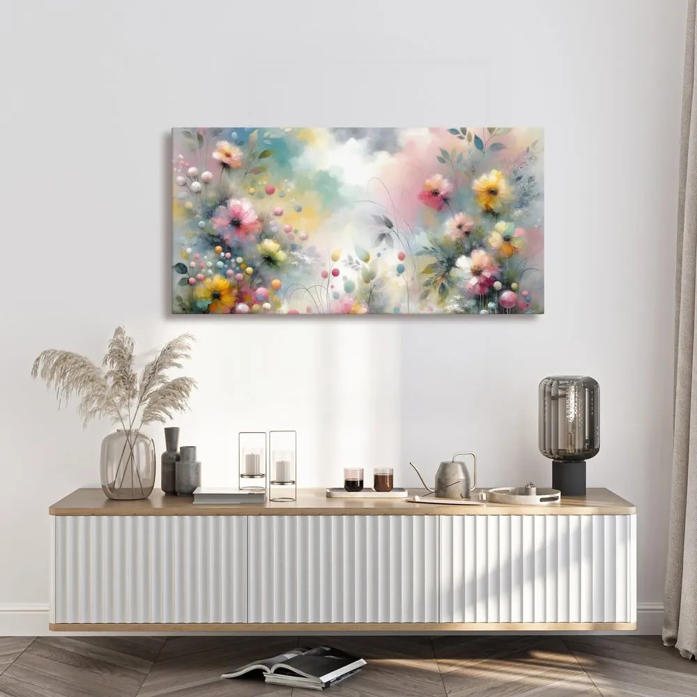 Quadro su tela – Fiori pastello romantici