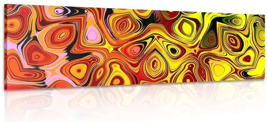 Quadro su tela – Arte creativa in sfumature di rosso e giallo