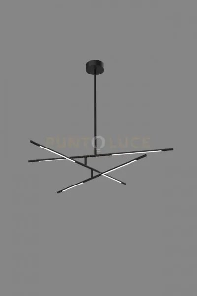 Lampadario a soffitto 6 luci tabular md18001070-6ablk nero