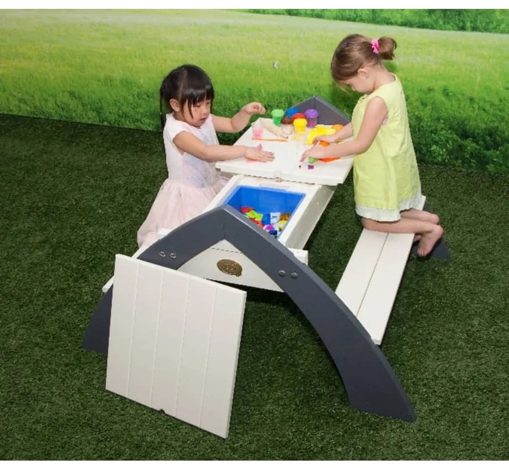 Axi tavolo da picnic per bambini delta grigio e bianco a031.023.00