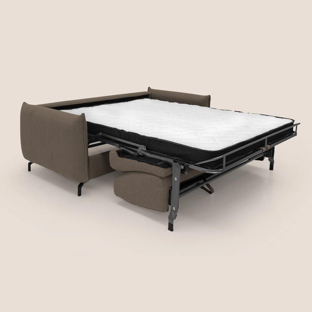 Scarlet divano letto in tessuto misto cotone impermeabile T19 marrone