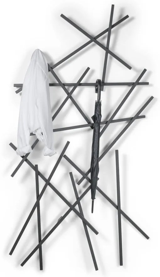 Attaccapanni da parete nero in metallo 100 cm Matches – Spinder Design