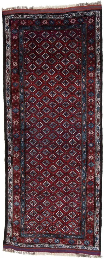 Ghuchan Tappeto 320x130 Rosso (Iran) Annodato A Mano