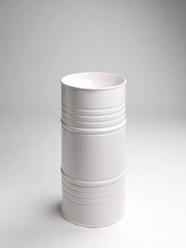 Lavabo freestanding Artwork tondo in ceramica bianco