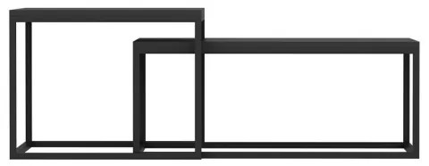 SET 2x Tavolino LEKA nero