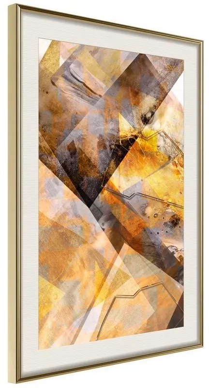 Poster  Amber Power  Cornice Quadri Cornice d'oro con passe-partout, Larghezza x Altezza Home decor 40x60