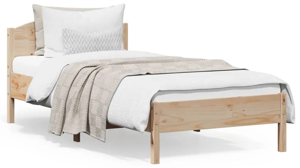Letto Senza Materasso 90x200 Cm İn Legno Massello Di Pino /