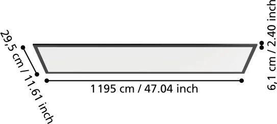 Eglo 901487 - Pannello LED a montaggio superficiale MORADILLO LED/33W/230V 120x30 cm nero