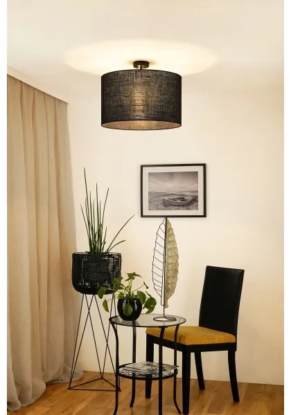 Brilagi - Lampadario TUBES ROLLER 1xE27/15W/230V Ø 50 cm nero