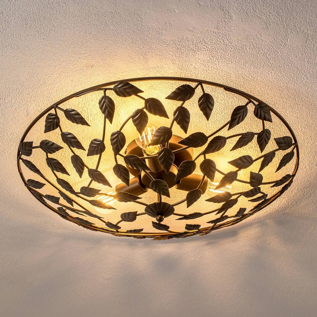 Plafoniera soffitto Arion Luminex, dimmerabile, Ottone / Oro, Soggiorno / Sala da pranzo, Metallo, Plafoniera