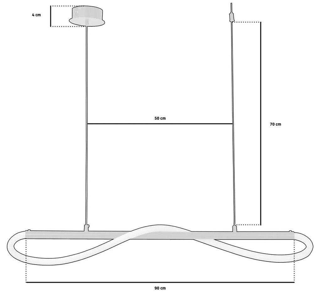 Lampada LED APP853-CP LONG BLACK