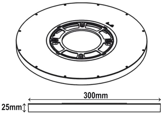 Top Lampada - Plafoniera LED REVIT LED/24W/230V diametro 30 cm bianco